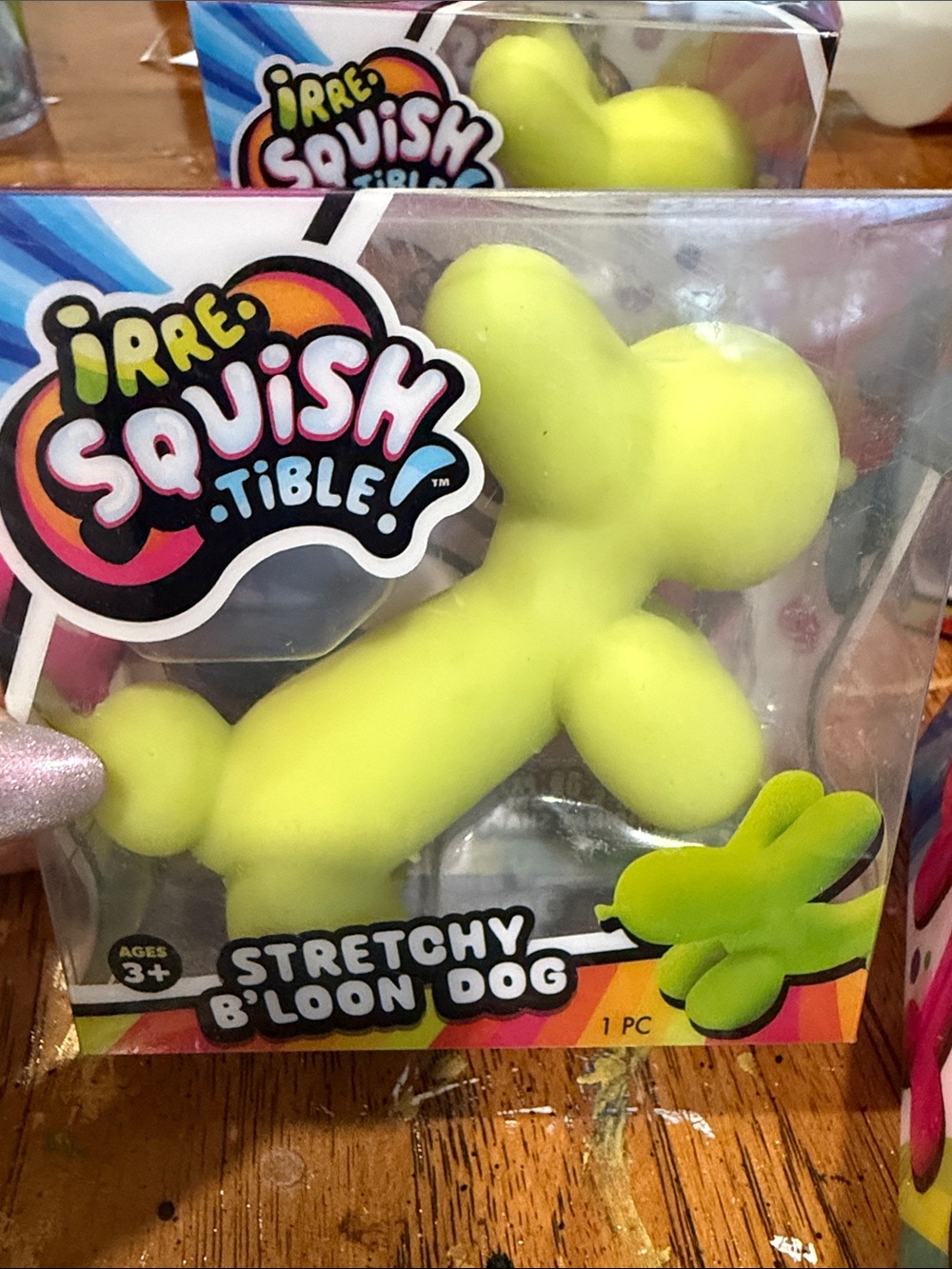 Irre SquishTible Stretchy B'loon Dog - Neon green